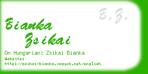 bianka zsikai business card